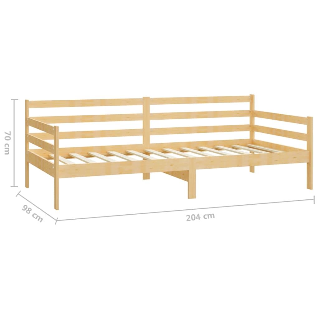 vidaXL Pat de zi cu sertare, 90x200 cm, lemn masiv de pin