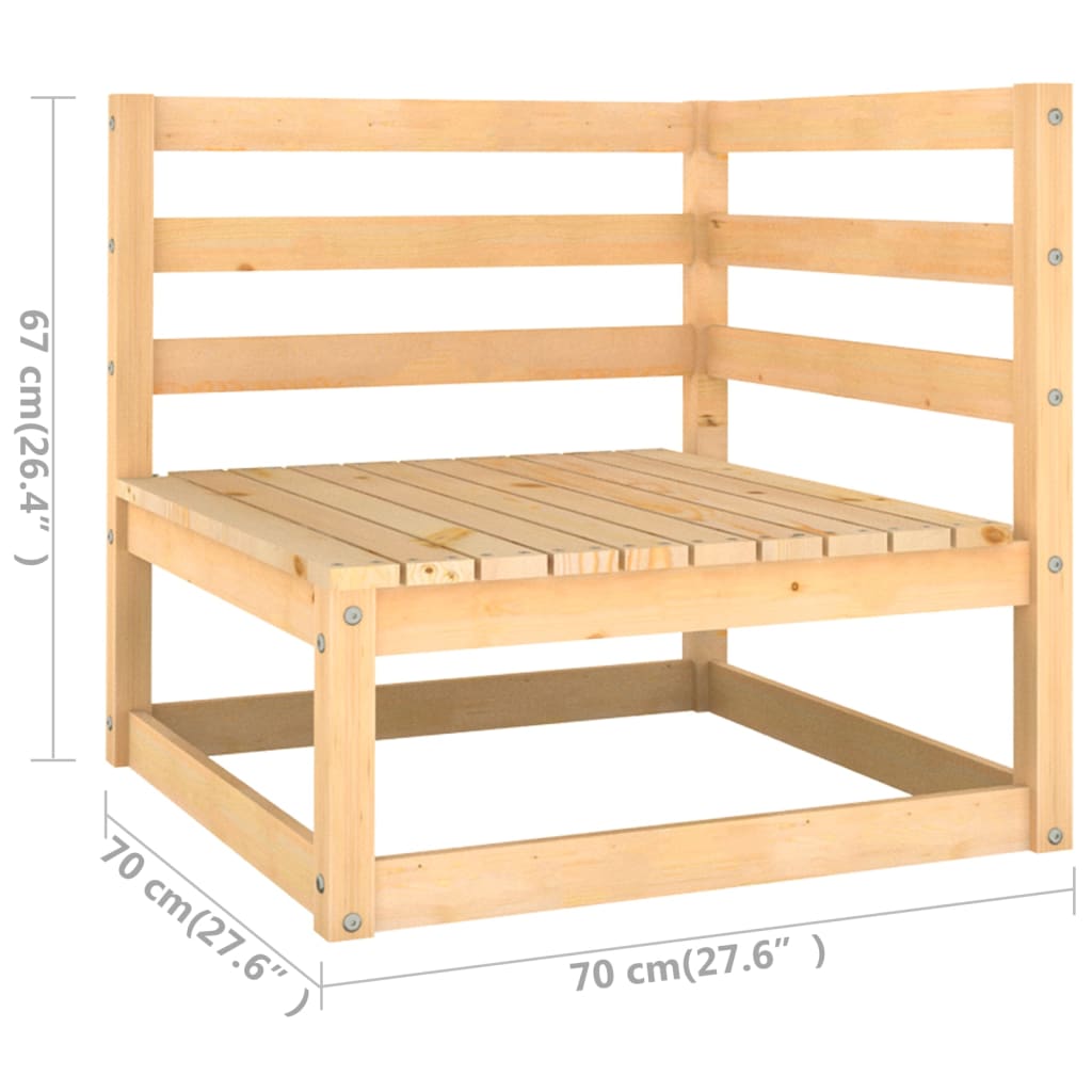 vidaXL Set mobilier de grădină din 8 piese, lemn masiv de pin vidaXL Set mobilier de grădină din 8 piese, lemn masiv de pin