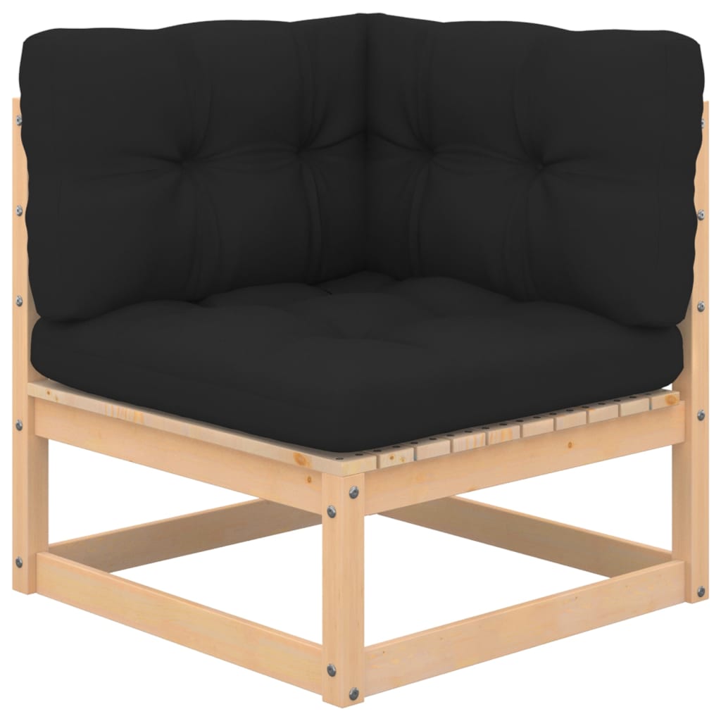 vidaXL Set mobilier de grădină cu perne, 3 piese, lemn masiv de pin vidaXL Set mobilier de grădină cu perne, 3 piese, lemn masiv de pin