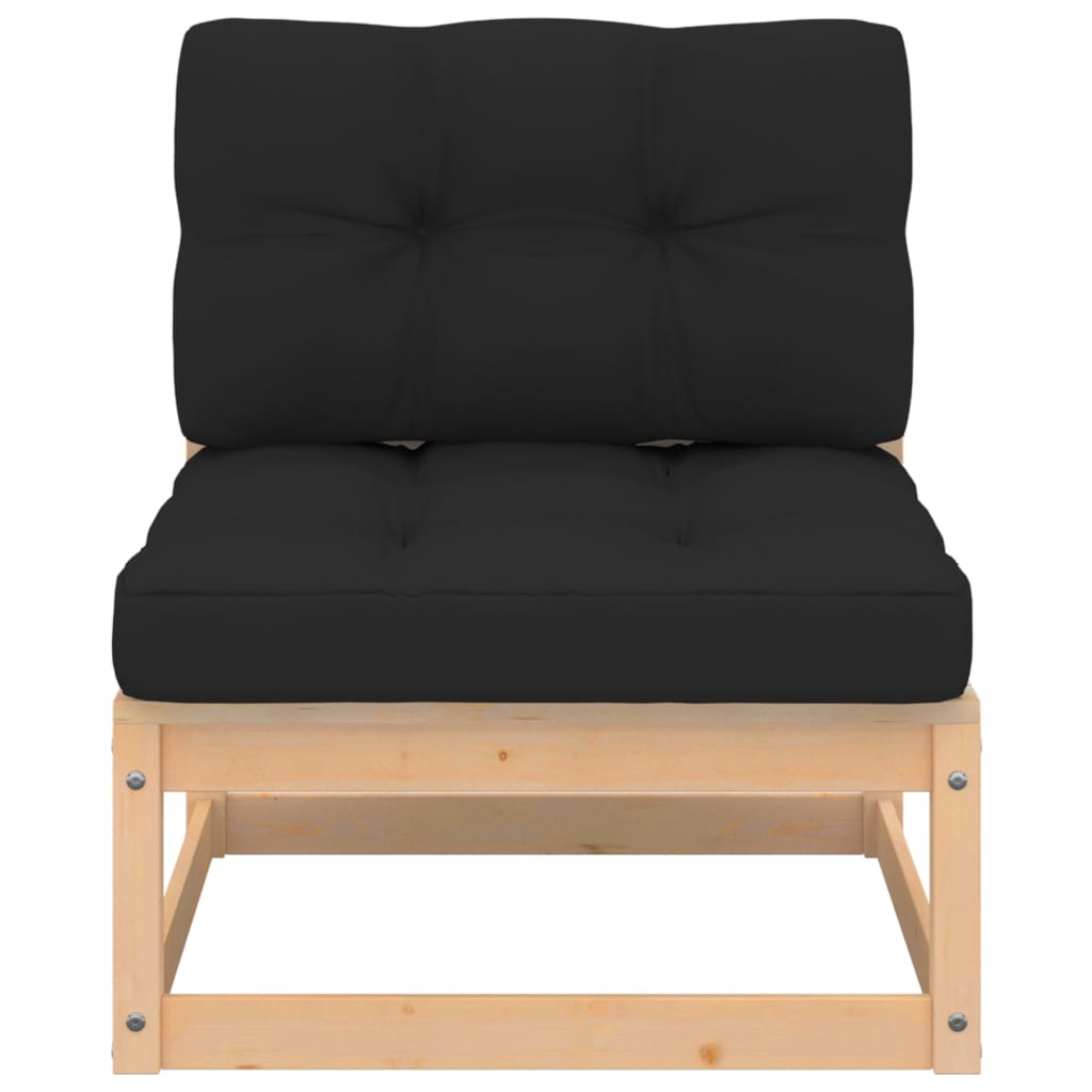 vidaXL Set mobilier de grădină cu perne, 3 piese, lemn masiv de pin vidaXL Set mobilier de grădină cu perne, 3 piese, lemn masiv de pin