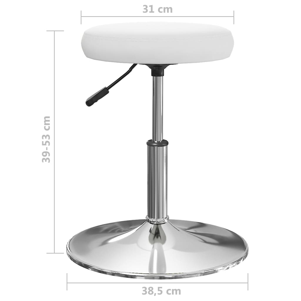 vidaXL Scaune de bucătărie, 4 buc., alb, piele ecologică