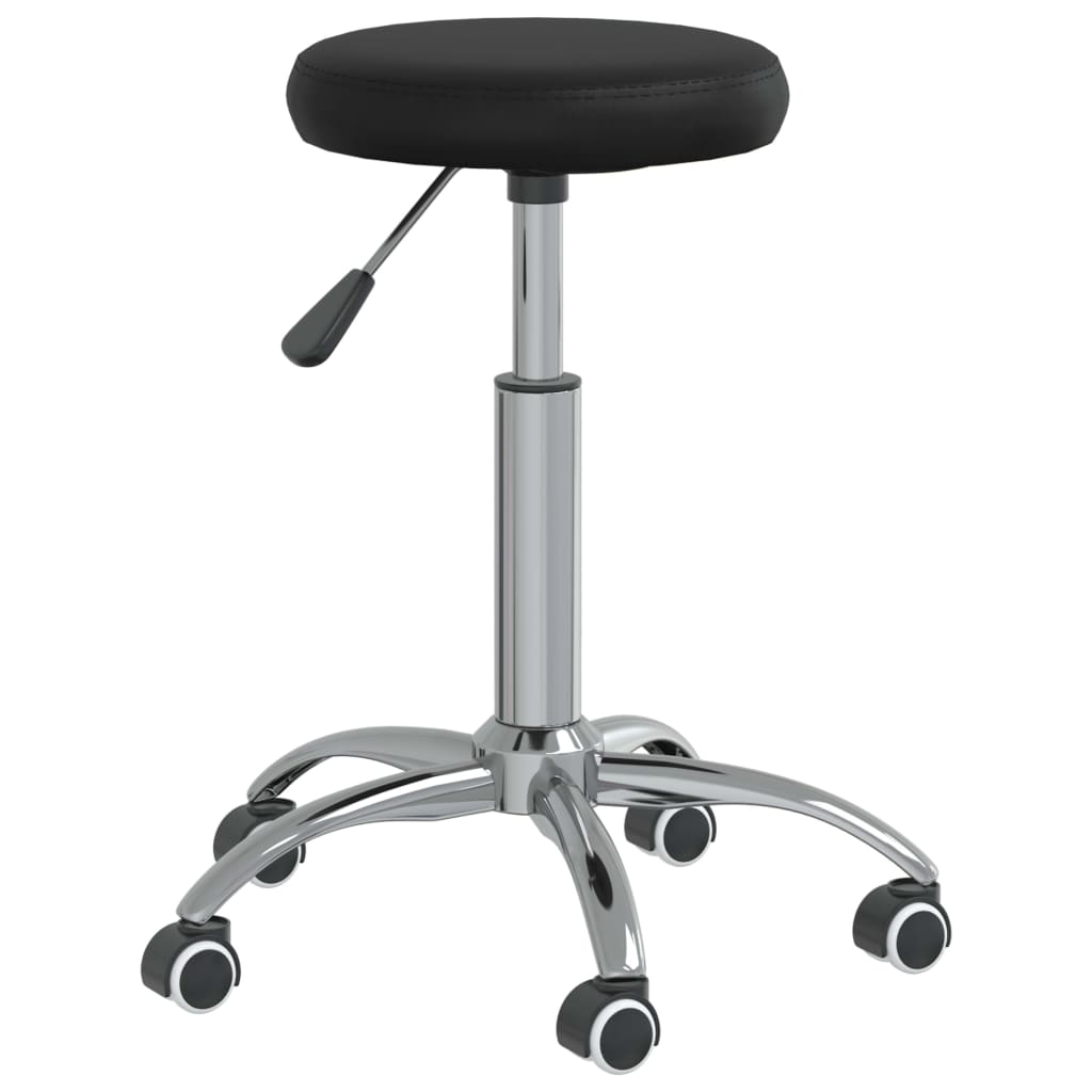 vidaXL Scaun de bucătărie, negru, piele ecologică