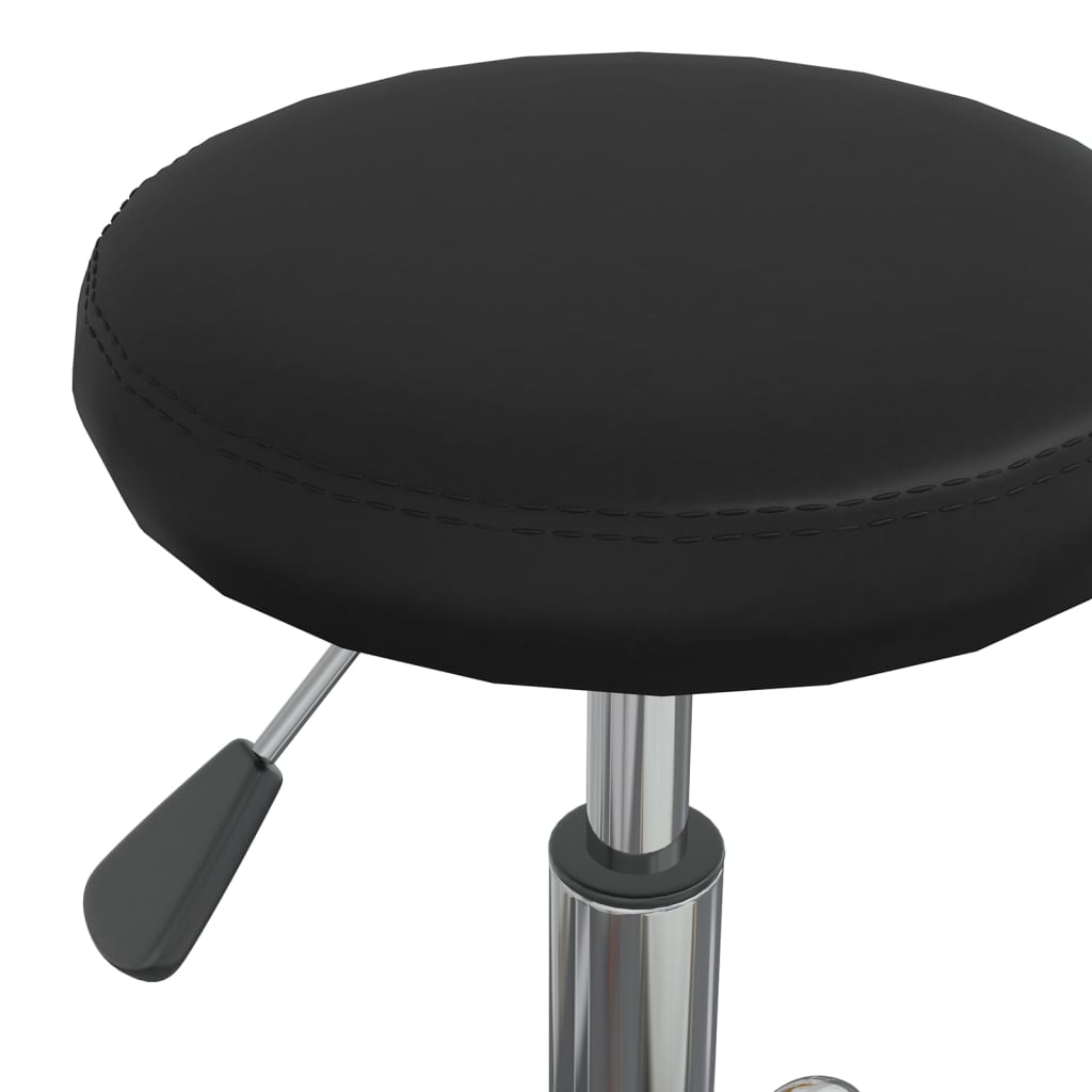 vidaXL Scaun de bucătărie, negru, piele ecologică