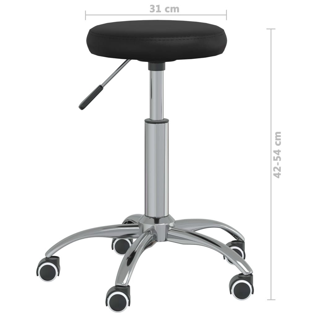 vidaXL Scaun de bucătărie, negru, piele ecologică