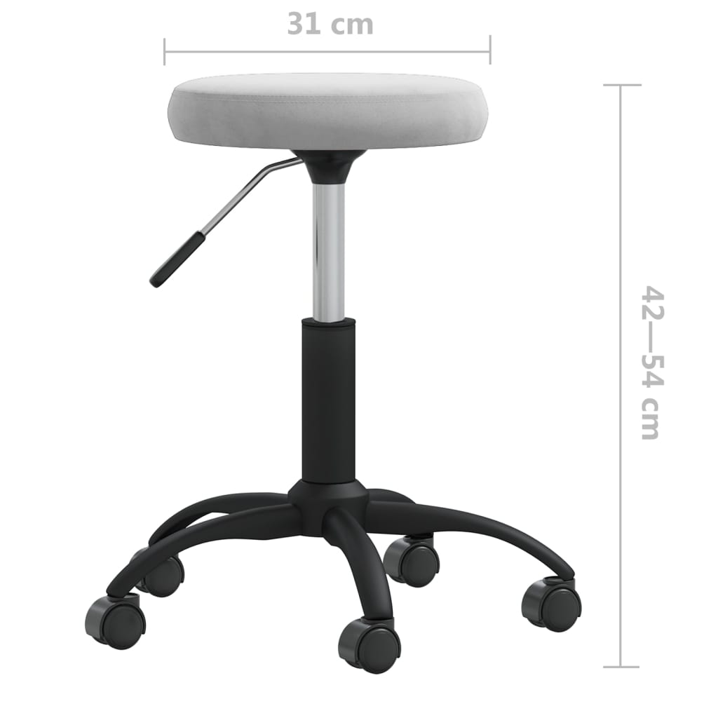 vidaXL Scaun de bucătărie, gri deschis, catifea vidaXL Scaun de bucătărie, gri deschis, catifea