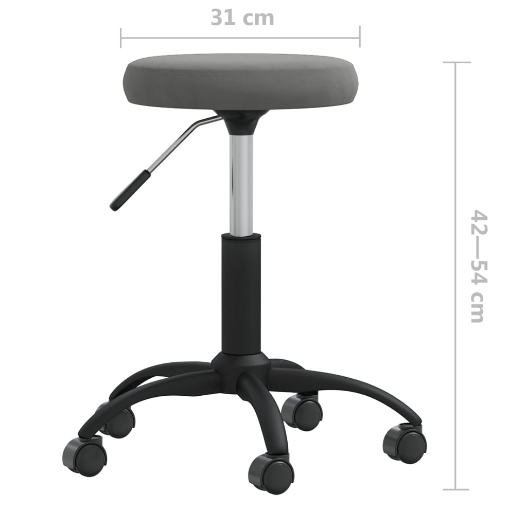 vidaXL Scaun de bucătărie, gri închis, catifea vidaXL Scaun de bucătărie, gri închis, catifea