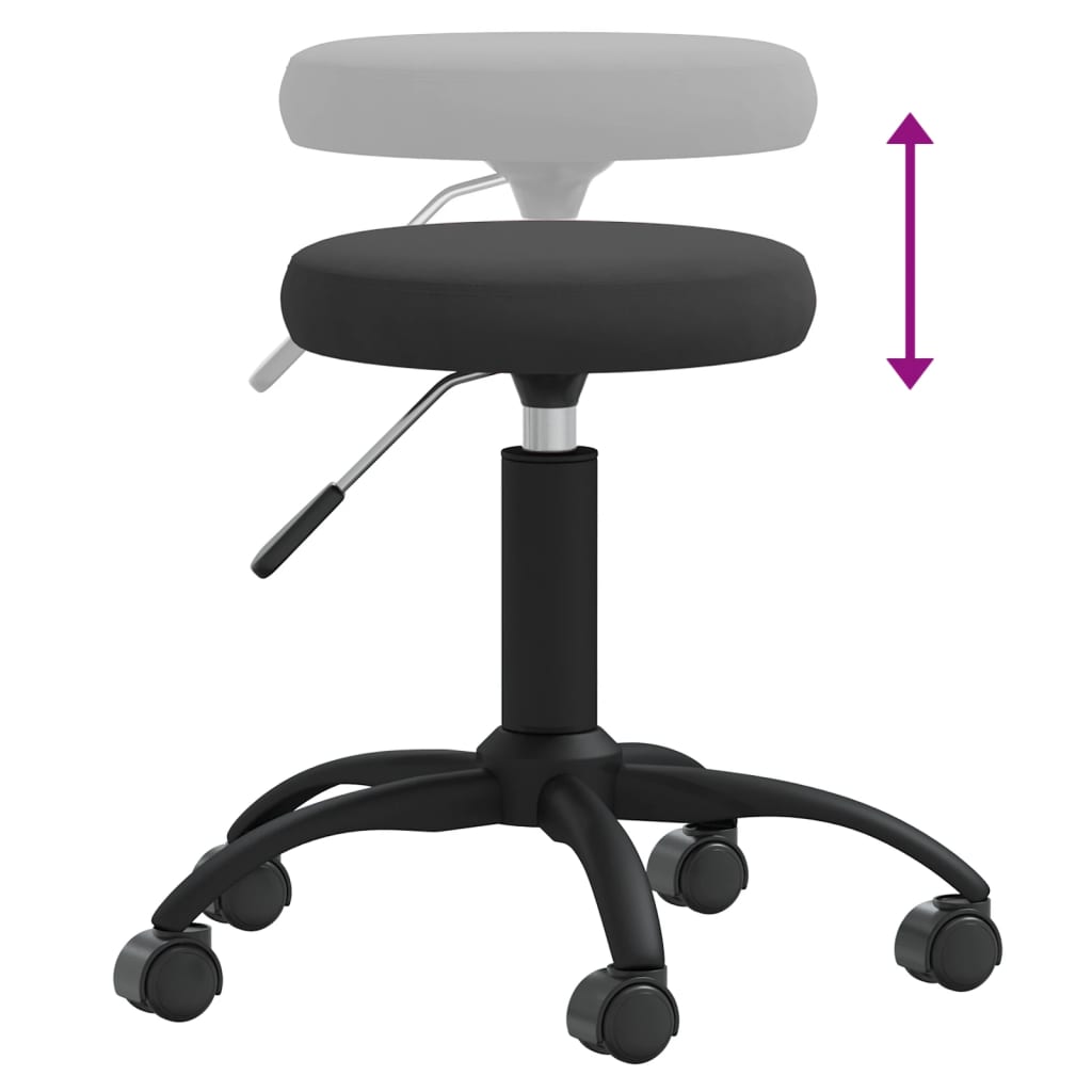vidaXL Taburet de masaj, negru, catifea