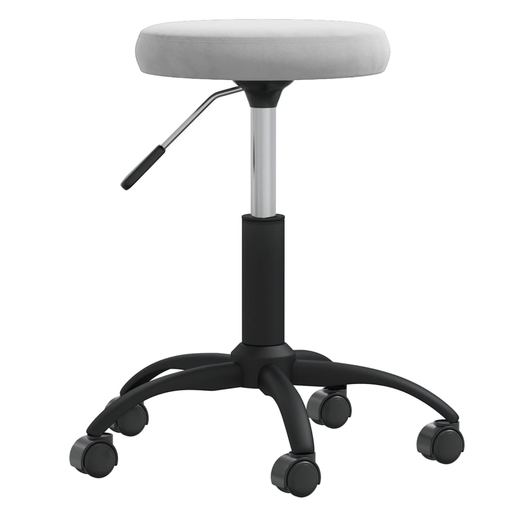 vidaXL Taburet de masaj, gri deschis, catifea