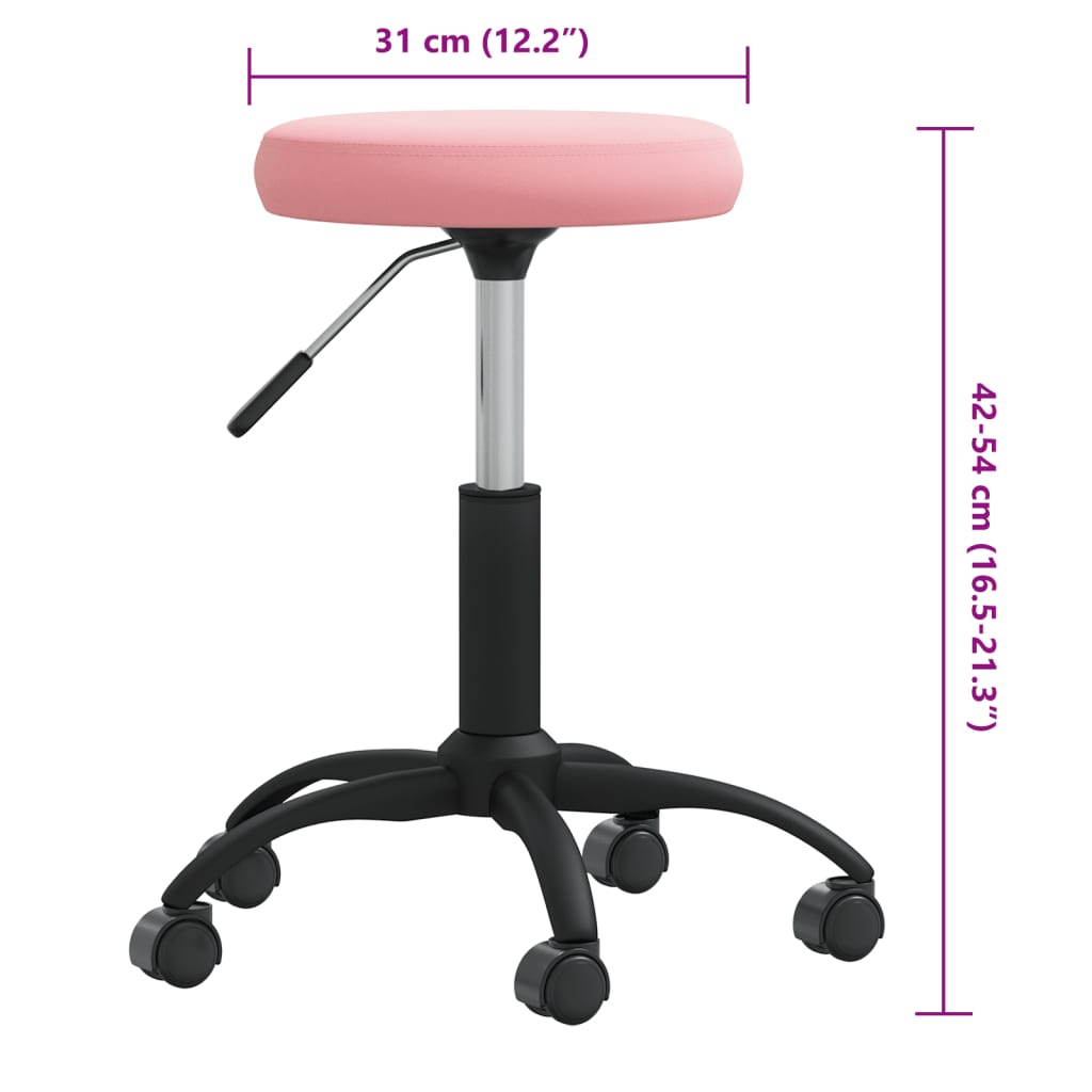 vidaXL Taburet de masaj, roz, catifea