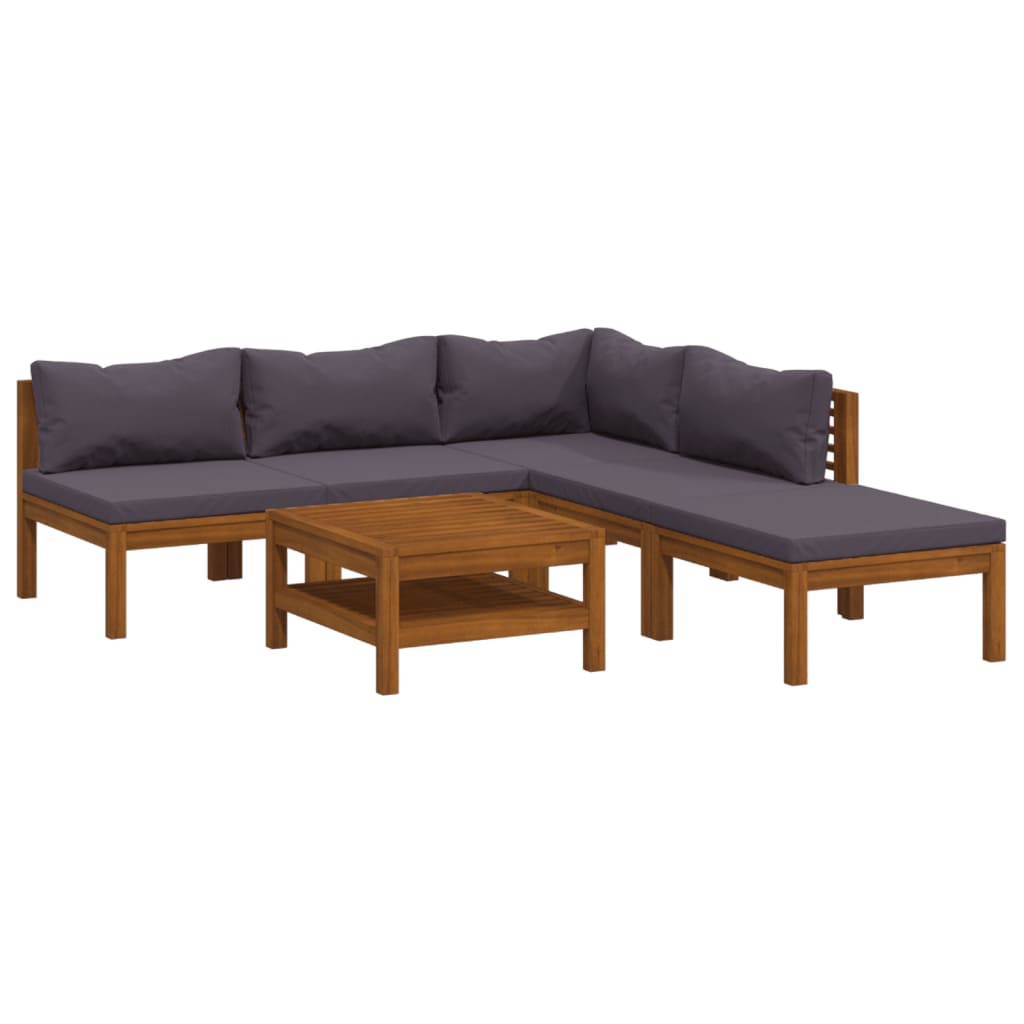 vidaXL Set mobilier grădină cu perne, 6 piese, lemn masiv acacia vidaXL Set mobilier grădină cu perne, 6 piese, lemn masiv acacia