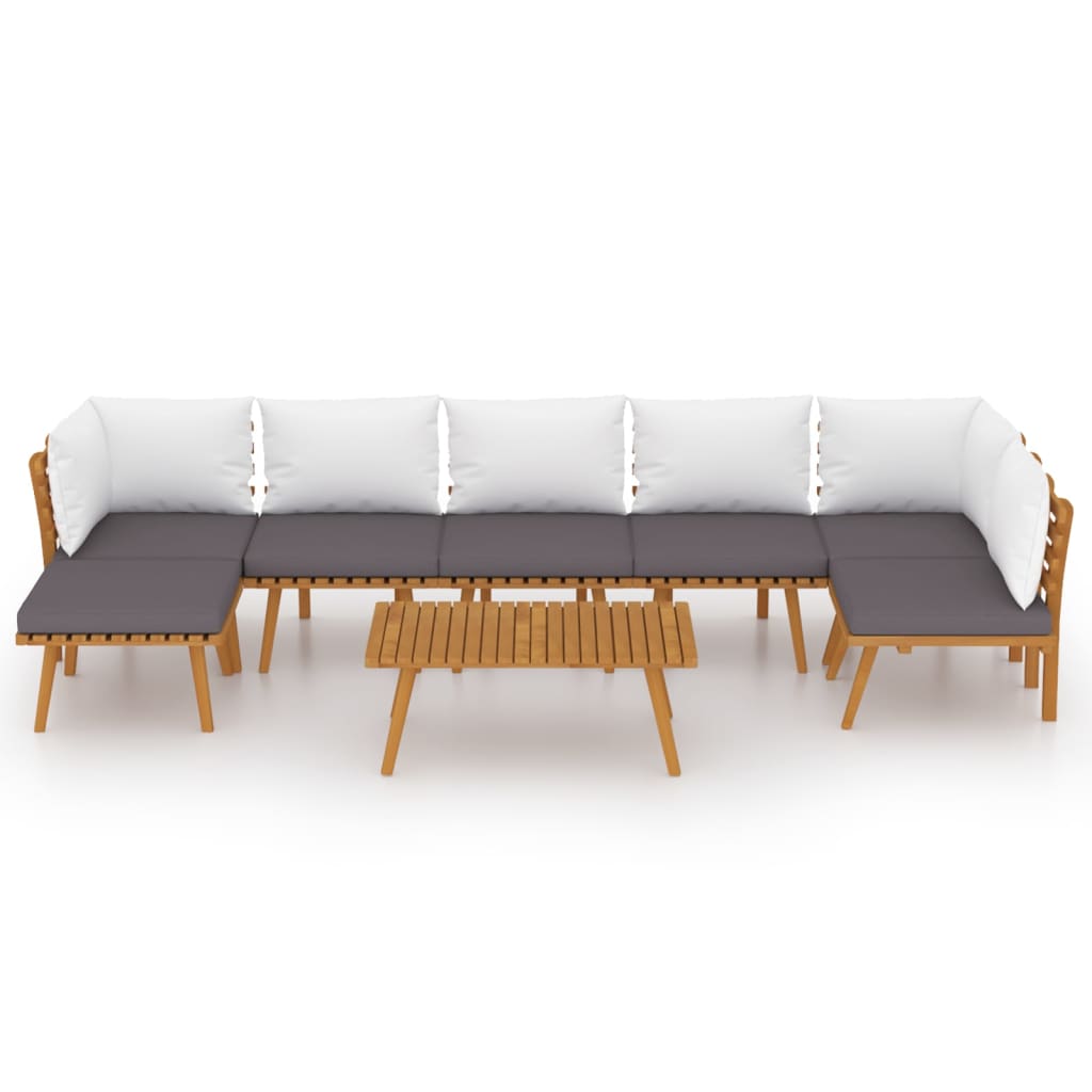 vidaXL Set mobilier de grădină cu perne, 8 piese, lemn masiv acacia vidaXL Set mobilier de grădină cu perne, 8 piese, lemn masiv acacia