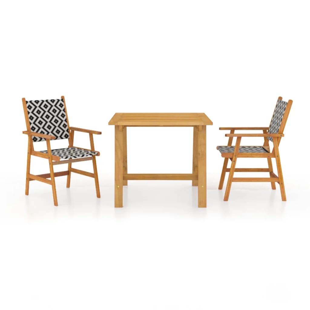 vidaXL Set mobilier de grădină, 3 piese, lemn masiv de acacia vidaXL Set mobilier de grădină, 3 piese, lemn masiv de acacia