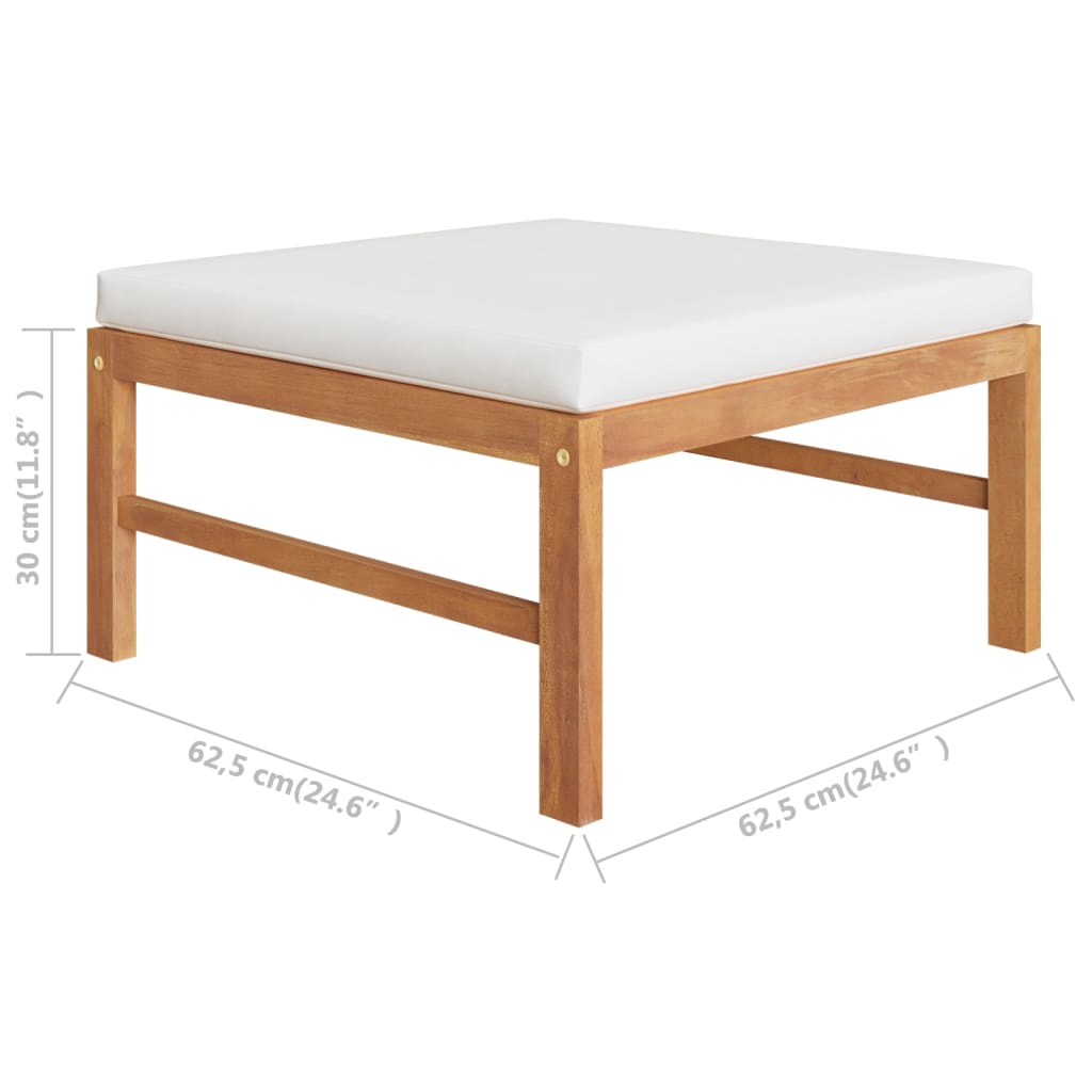 vidaXL Set mobilier grădină cu perne crem, 4 piese, lemn masiv de tec vidaXL Set mobilier grădină cu perne crem, 4 piese, lemn masiv de tec