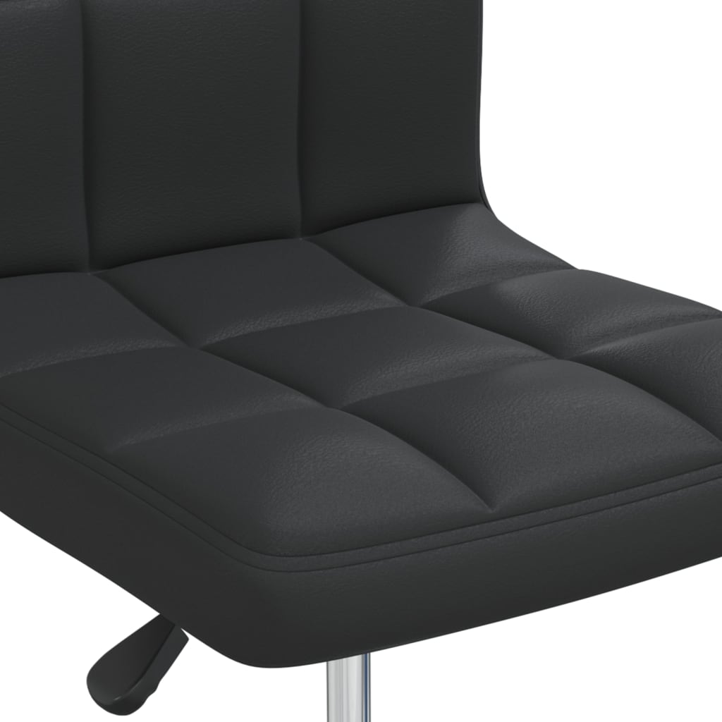 vidaXL Scaun de masă, negru, piele ecologică vidaXL Scaun de masă, negru, piele ecologică