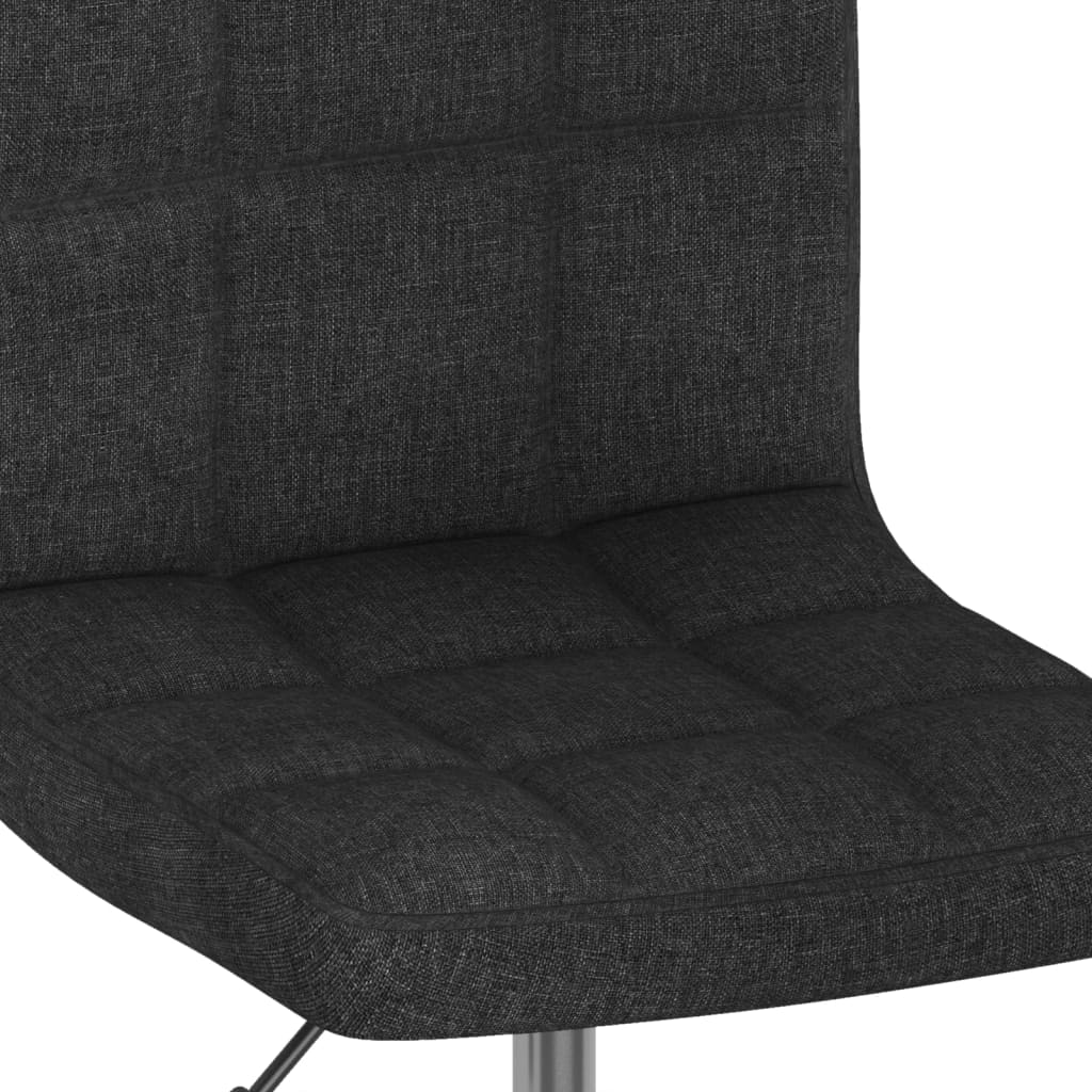 vidaXL Scaune de bucătărie pivotante, 6 buc., negru, material textil vidaXL Scaune de bucătărie pivotante, 6 buc., negru, material textil