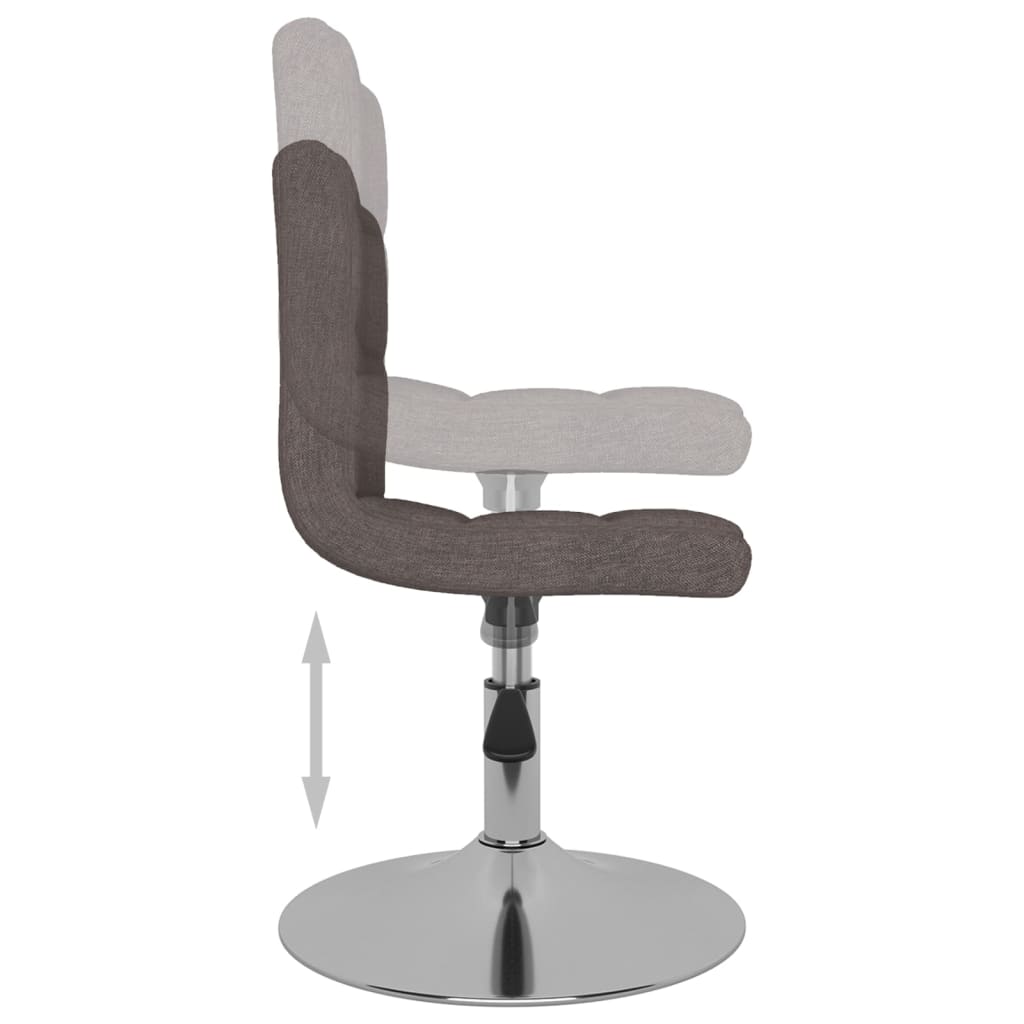 vidaXL Scaune de sufragerie pivotante, 6 buc., gri taupe, textil vidaXL Scaune de sufragerie pivotante, 6 buc., gri taupe, textil