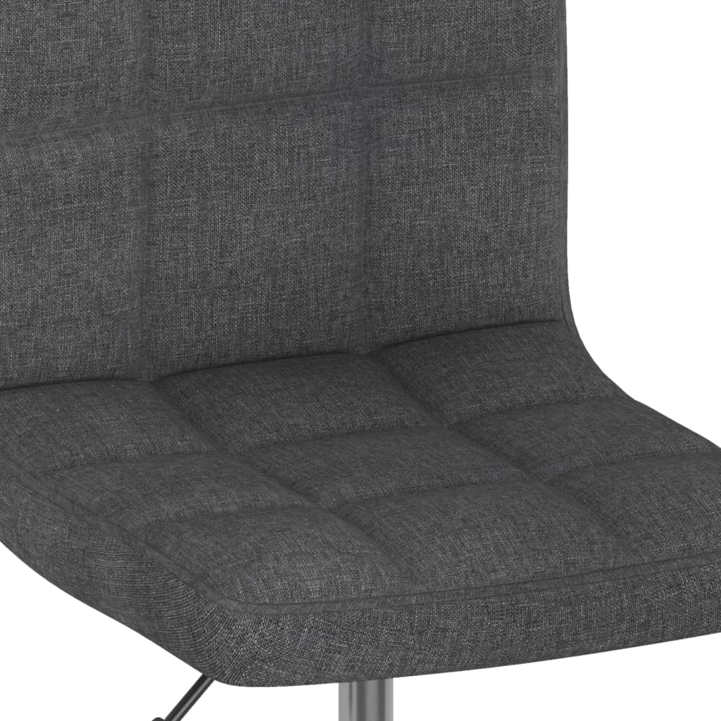 vidaXL Scaun de bucătărie pivotant, gri închis, textil
