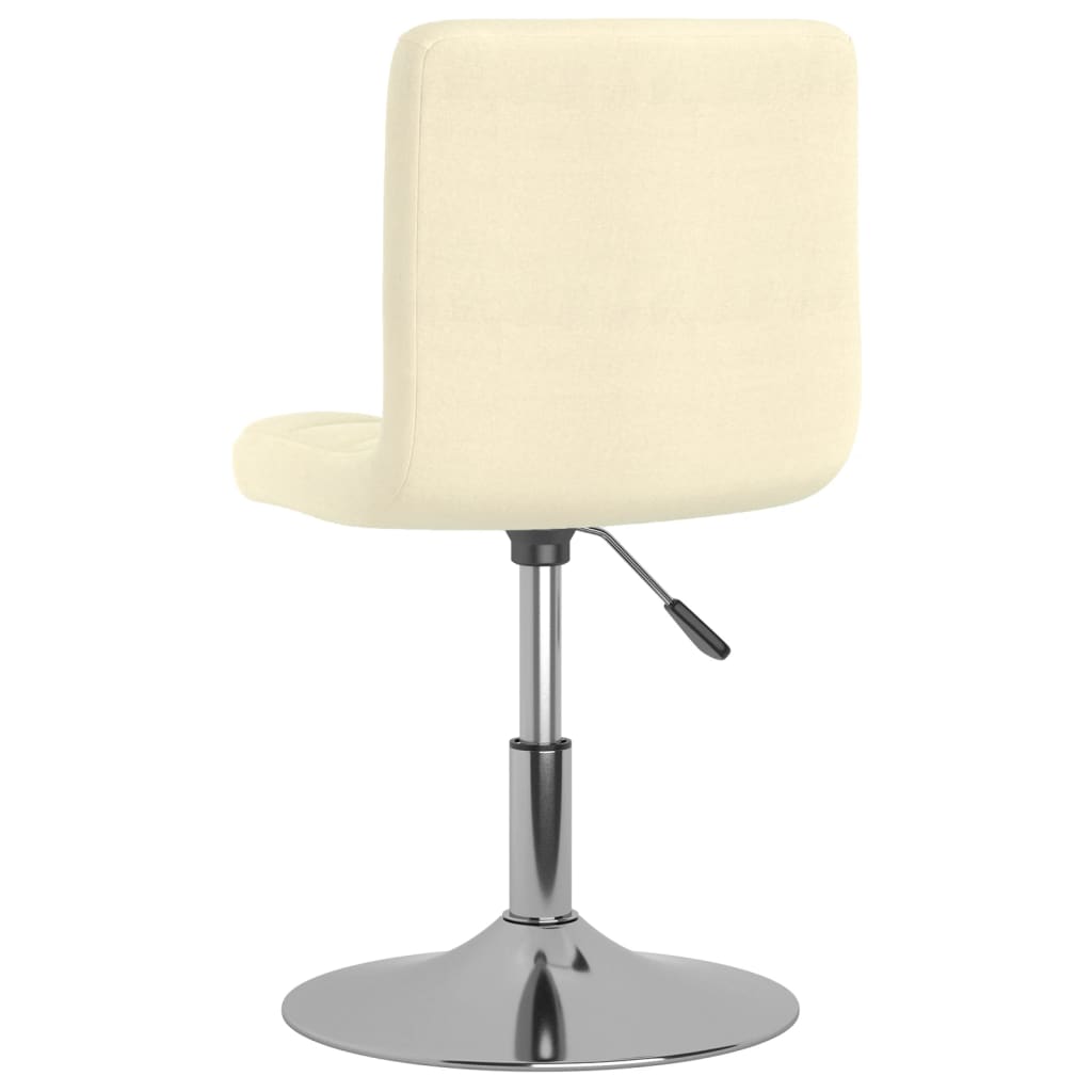 vidaXL Scaun de bucătărie pivotant, crem, material textil vidaXL Scaun de bucătărie pivotant, crem, material textil