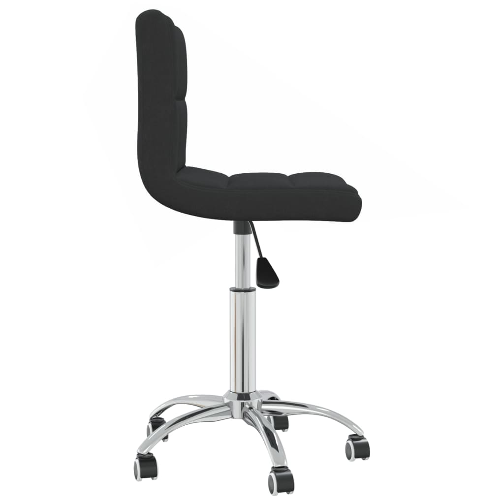 vidaXL Scaun de bucătărie pivotant, negru, material textil