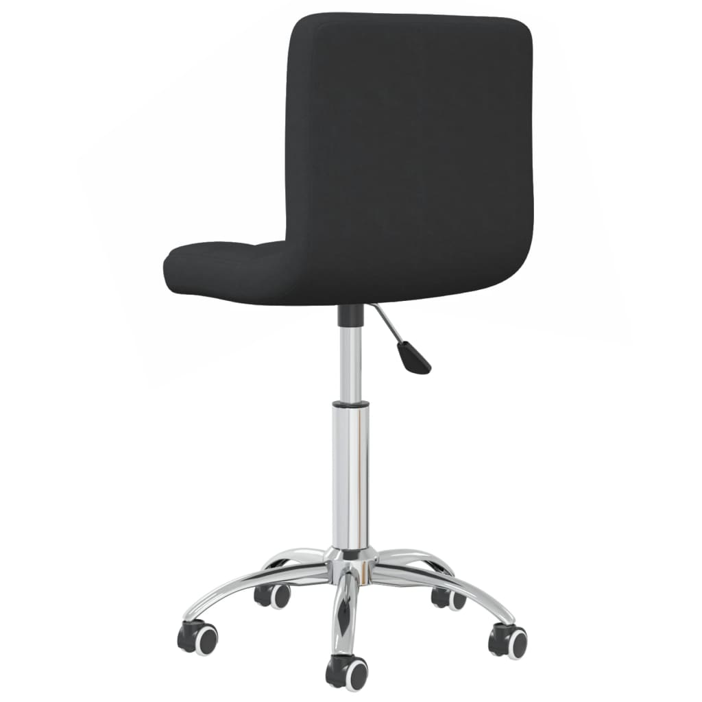 vidaXL Scaun de bucătărie pivotant, negru, material textil