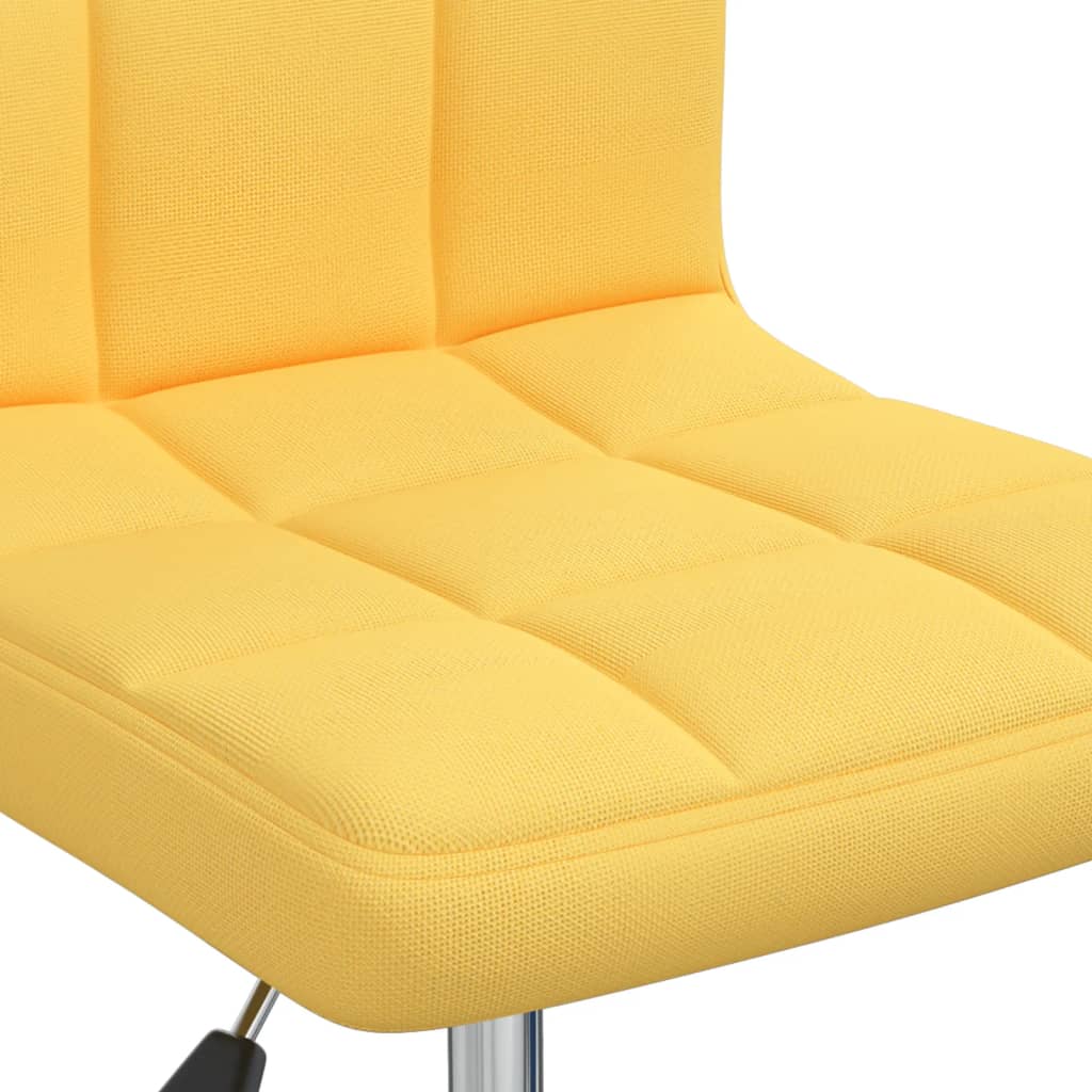 vidaXL Scaun de bucătărie pivotant, galben muștar, material textil vidaXL Scaun de bucătărie pivotant, galben muștar, material textil