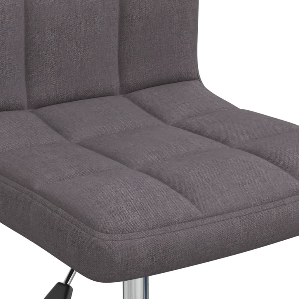 vidaXL Scaun de bucătărie pivotant, gri taupe, material textil
