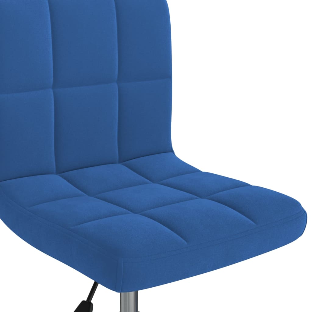 vidaXL Scaun de bucătărie pivotant, albastru, catifea vidaXL Scaun de bucătărie pivotant, albastru, catifea