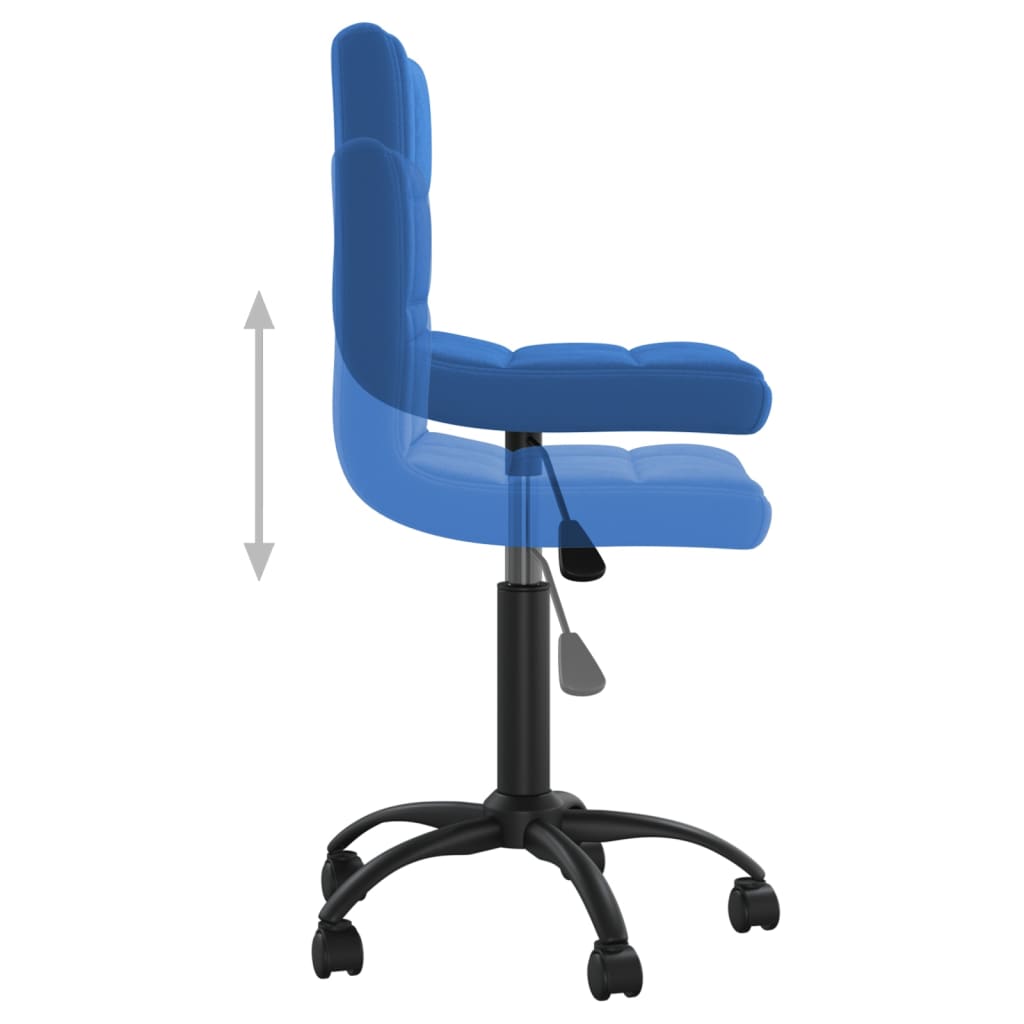 vidaXL Scaun de bucătărie pivotant, albastru, catifea vidaXL Scaun de bucătărie pivotant, albastru, catifea