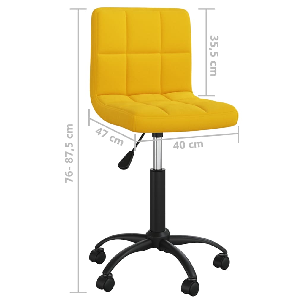 vidaXL Scaun de bucătărie pivotant, galben muștar, catifea vidaXL Scaun de bucătărie pivotant, galben muștar, catifea