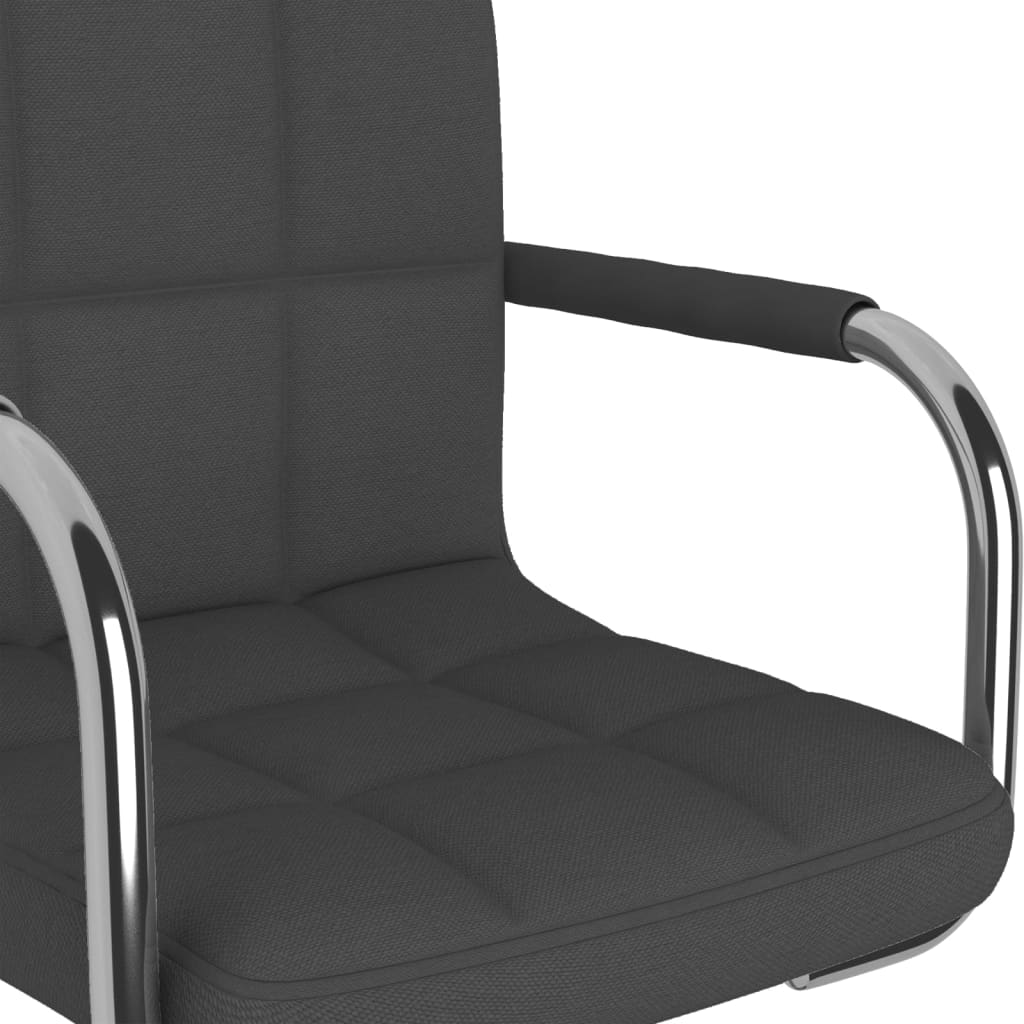 vidaXL Scaun de bucătărie, gri închis, material textil vidaXL Scaun de bucătărie, gri închis, material textil