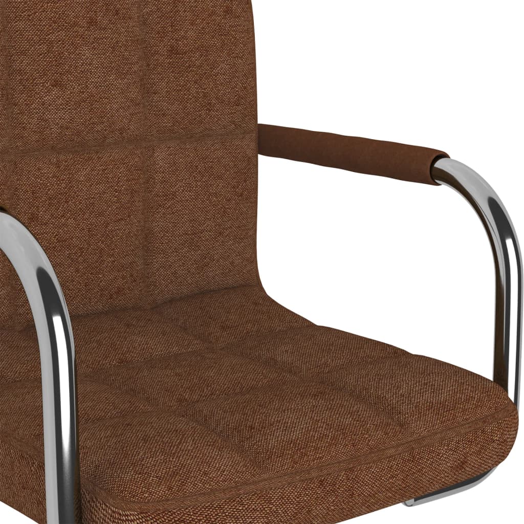 vidaXL Scaun de bucătărie, maro, material textil vidaXL Scaun de bucătărie, maro, material textil