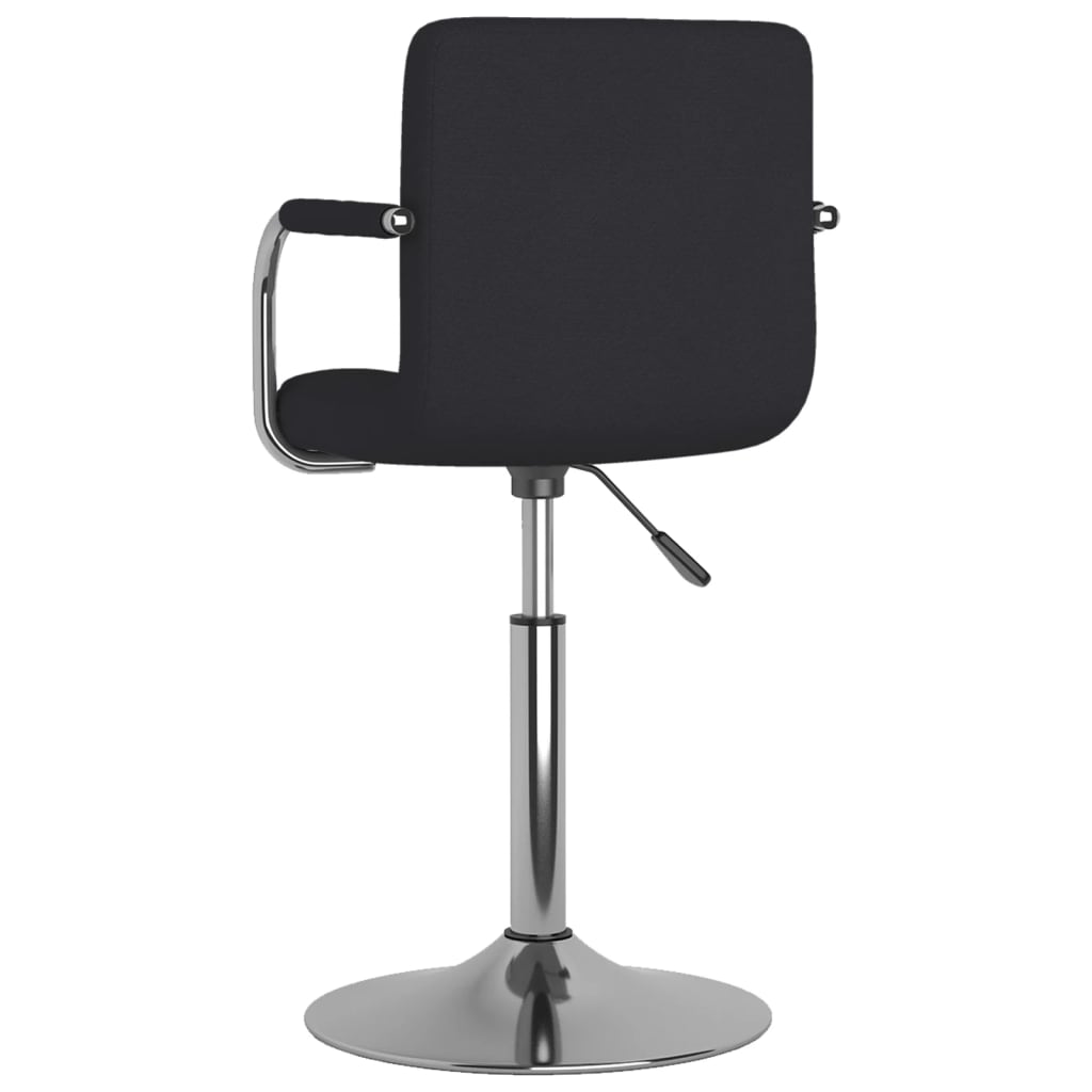 vidaXL Scaun de bucătărie, negru, material textil vidaXL Scaun de bucătărie, negru, material textil