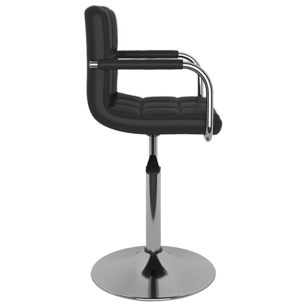 vidaXL Scaun de bucătărie, negru, piele ecologică vidaXL Scaun de bucătărie, negru, piele ecologică