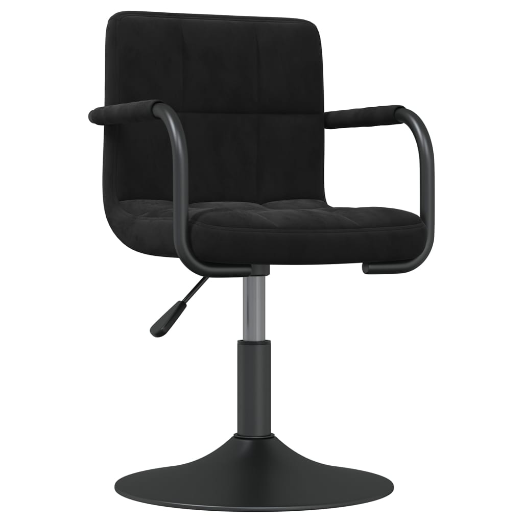 vidaXL Scaune de masă pivotante, 4 buc., negru, catifea
