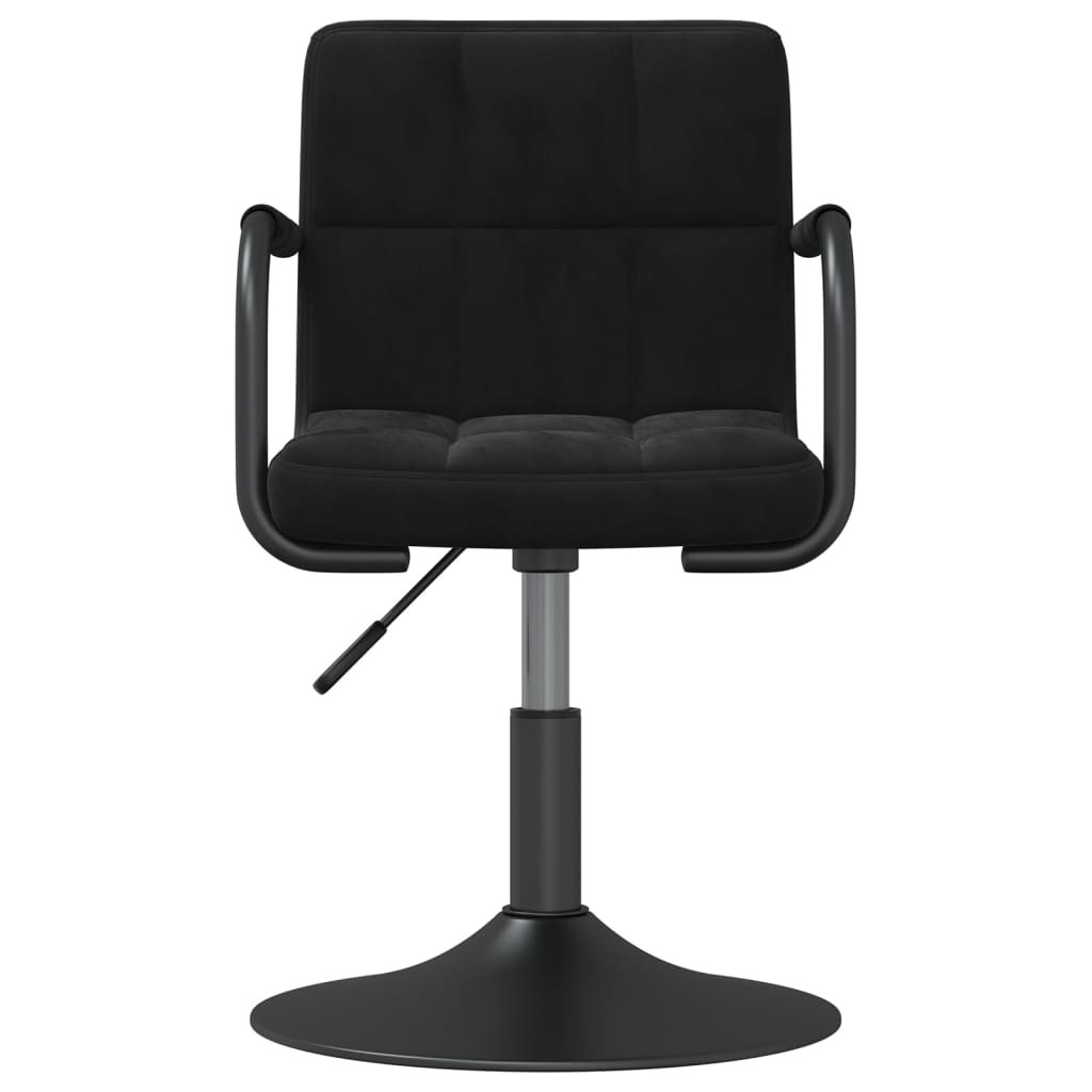 vidaXL Scaune de masă pivotante, 4 buc., negru, catifea