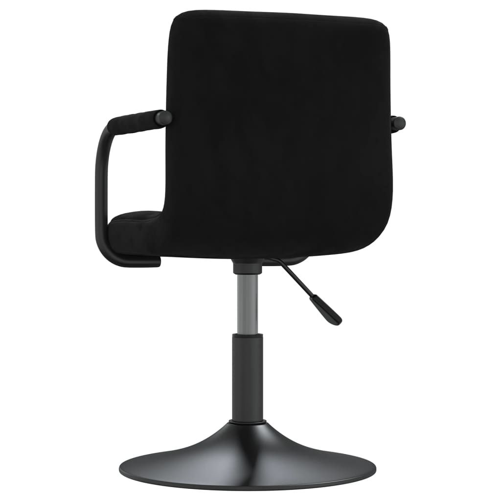 vidaXL Scaune de masă pivotante, 4 buc., negru, catifea