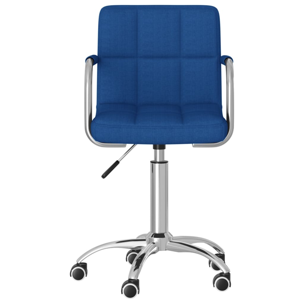 vidaXL Scaun de bucătărie pivotant, albastru, material textil vidaXL Scaun de bucătărie pivotant, albastru, material textil