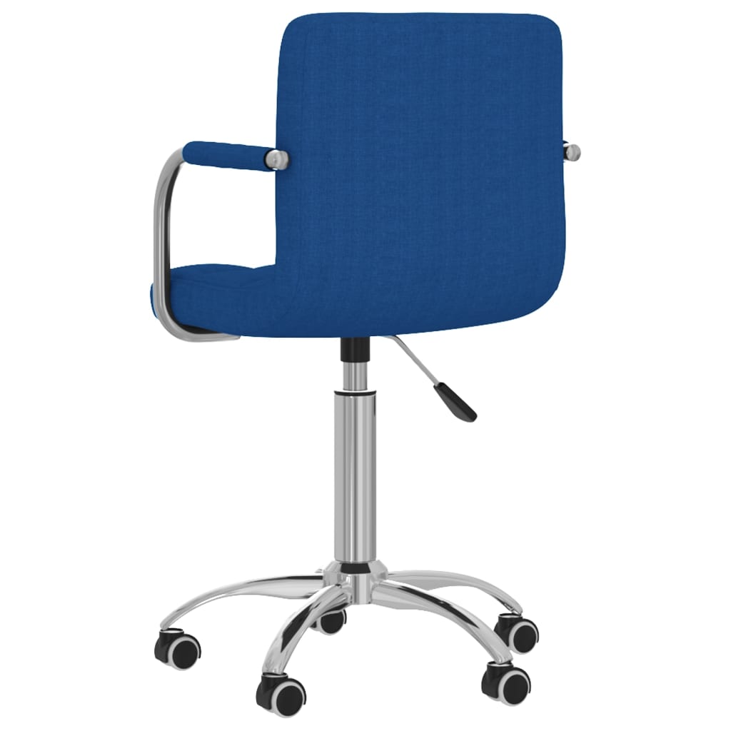 vidaXL Scaun de bucătărie pivotant, albastru, material textil vidaXL Scaun de bucătărie pivotant, albastru, material textil