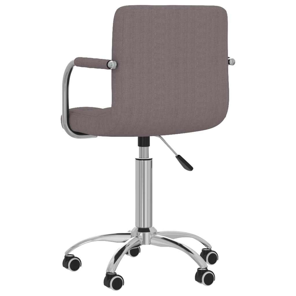 vidaXL Scaun de bucătărie pivotant, gri taupe, material textil