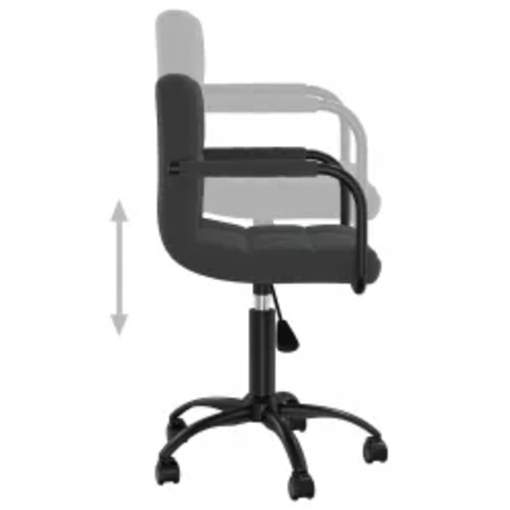 vidaXL Scaune de sufragerie pivotante 6 buc, negru, catifea