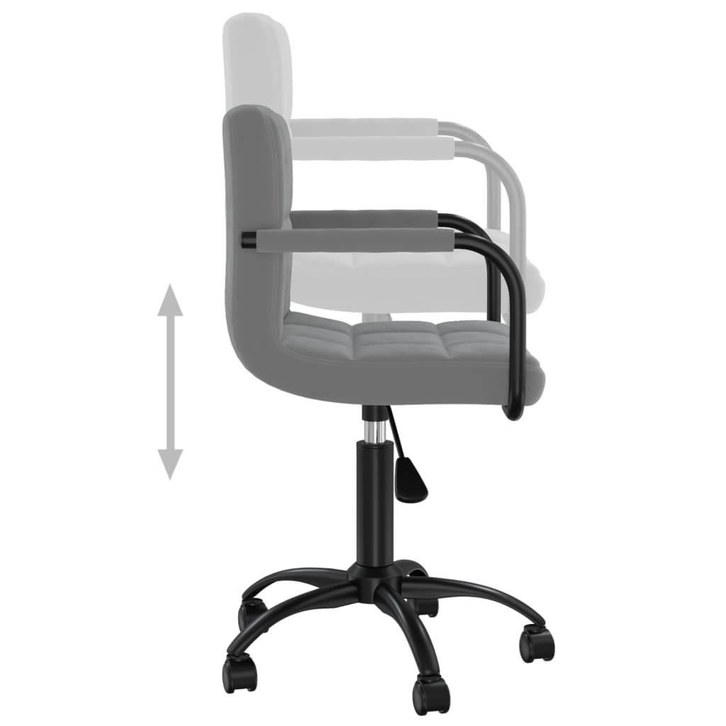 vidaXL Scaune de sufragerie pivotante, 6 buc, gri închis, catifea