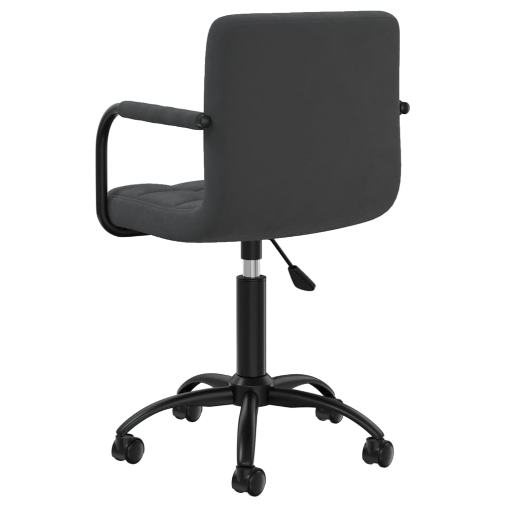 vidaXL Scaun de bucătărie pivotant, negru, catifea vidaXL Scaun de bucătărie pivotant, negru, catifea