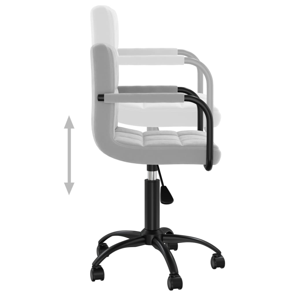 vidaXL Scaun de bucătărie pivotant, gri deschis, catifea vidaXL Scaun de bucătărie pivotant, gri deschis, catifea