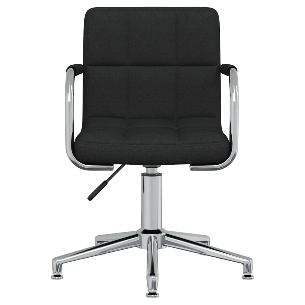 vidaXL Scaun de bucătărie pivotant, negru, material textil