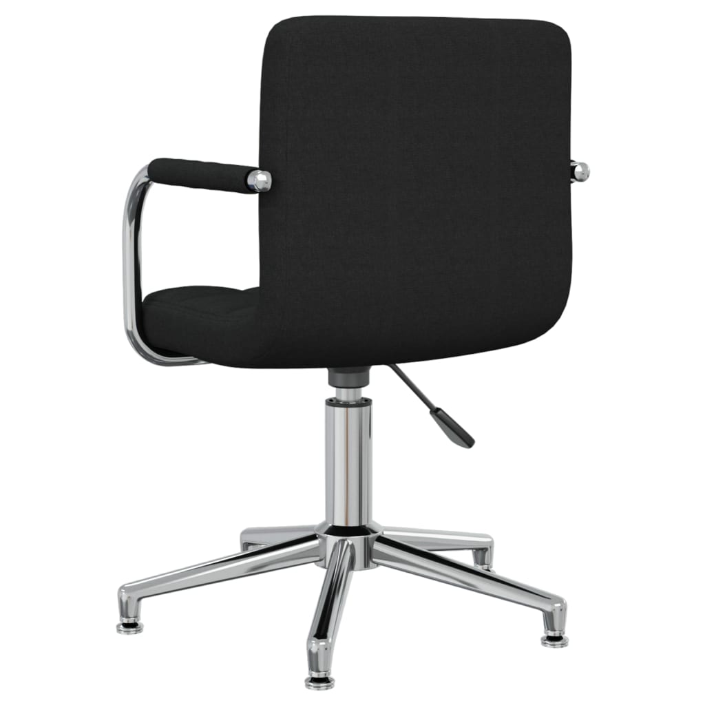 vidaXL Scaun de bucătărie pivotant, negru, material textil