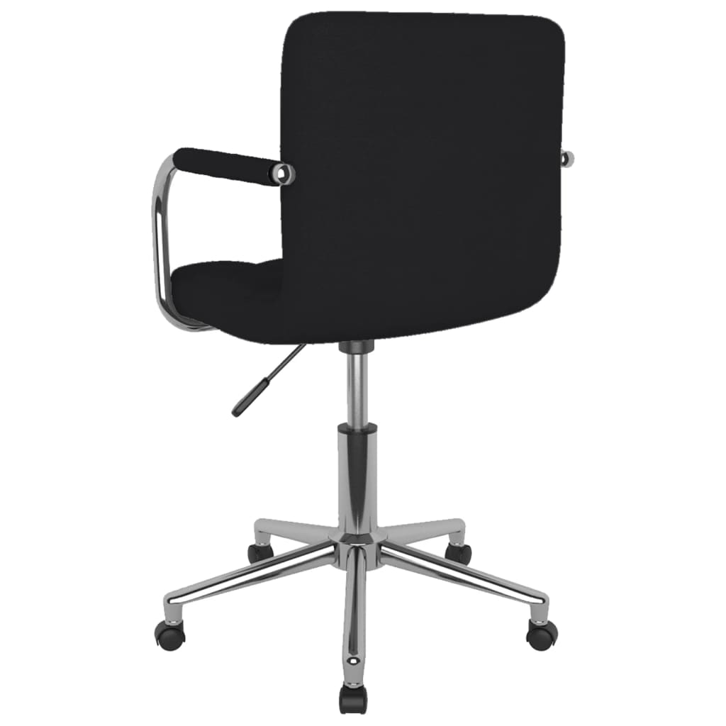 vidaXL Scaun de bucătărie pivotant, negru, textil vidaXL Scaun de bucătărie pivotant, negru, textil