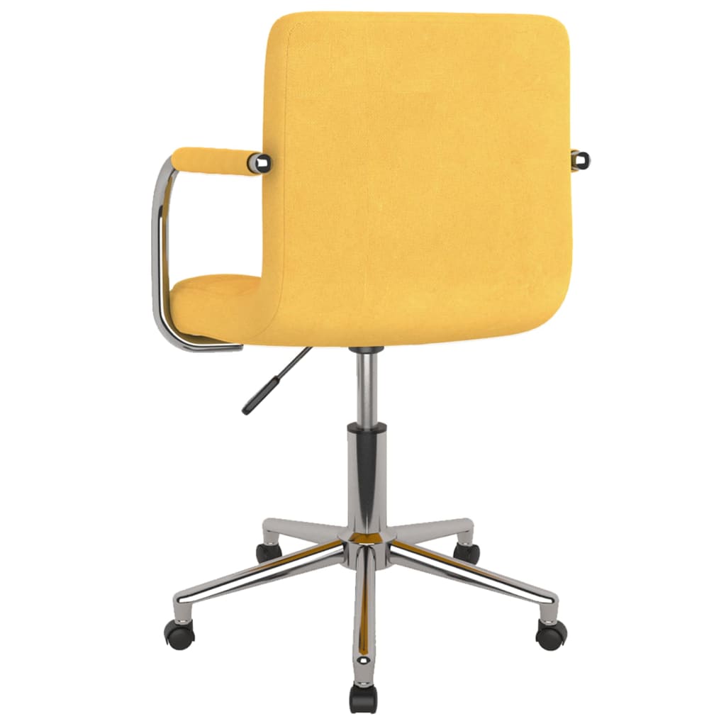 vidaXL Scaun de bucătărie pivotant, galben muștar, textil vidaXL Scaun de bucătărie pivotant, galben muștar, textil
