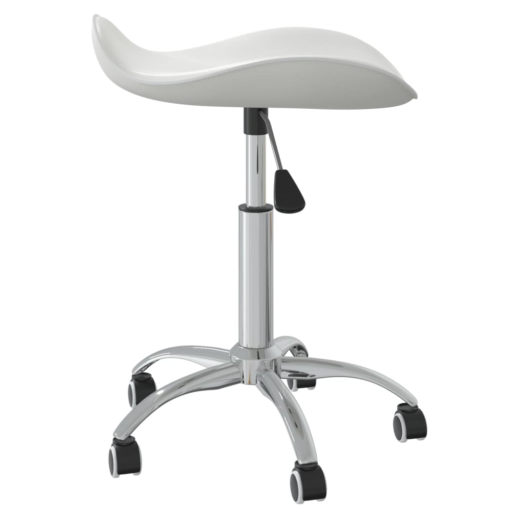 vidaXL Scaun de birou, alb, piele ecologică vidaXL Scaun de birou, alb, piele ecologică