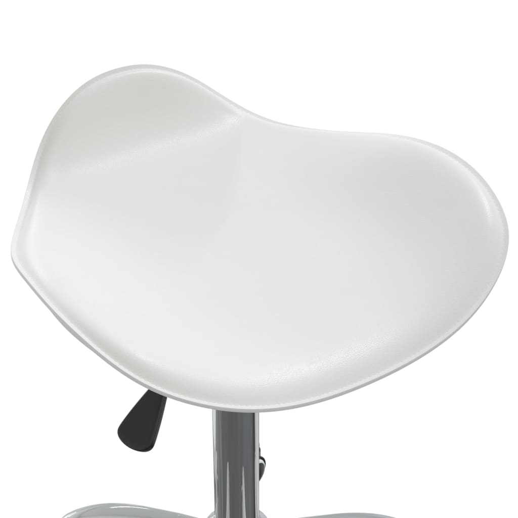 vidaXL Scaun de birou, alb, piele ecologică vidaXL Scaun de birou, alb, piele ecologică