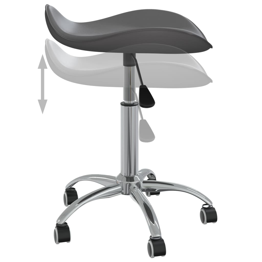 vidaXL Scaun de birou, gri, piele ecologică vidaXL Scaun de birou, gri, piele ecologică